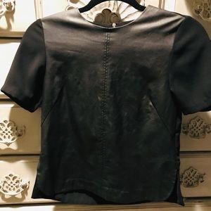 Leather blouse